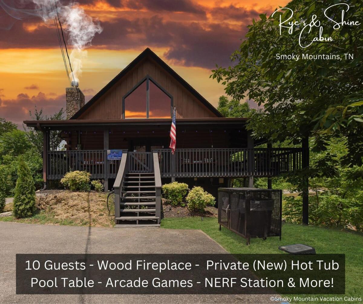 Ryes And Shine Bootlegger'S Cabin! Hot Tub* Pool* Arcade* Billiards *Ev * Pet Friendly Sevierville Esterno foto